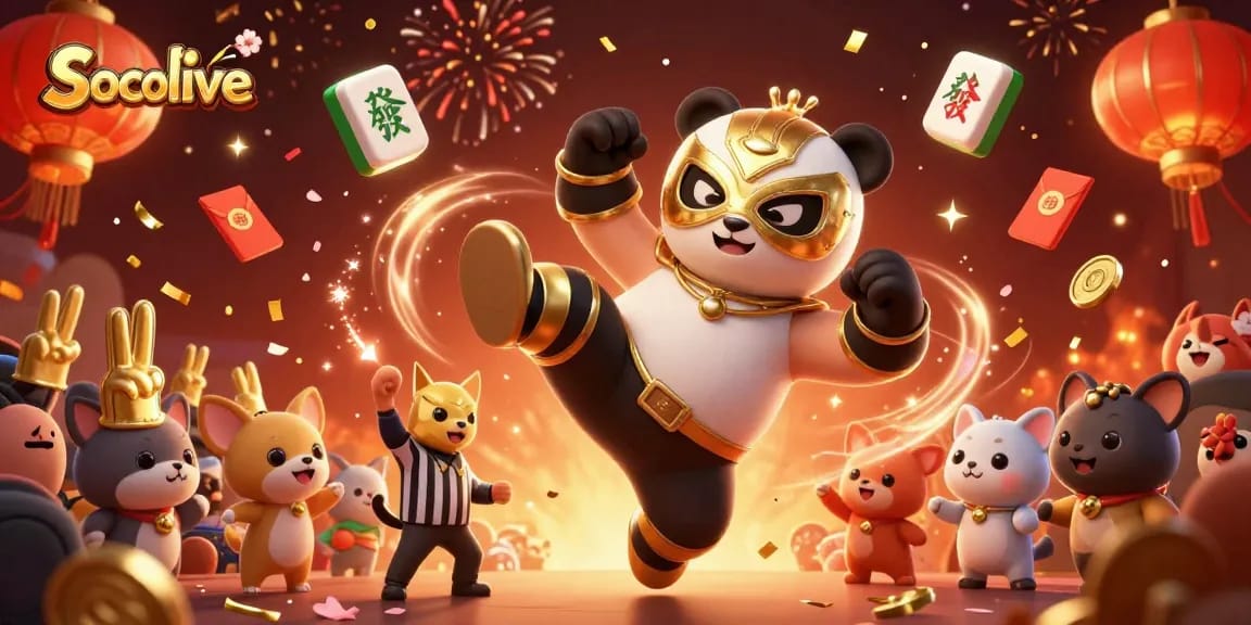 Socolive offers thrilling sports betting experiences with animated characters celebrating football excitement.