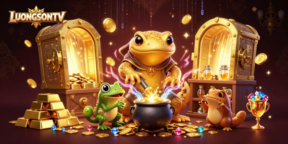 LUONGSONTV offers an exciting visualization of alchemists crafting gambling treasures in 3D.