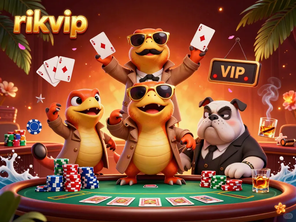 Experience thrilling gameplay at rikvip casino with 3D raptors sneaking into a VIP lounge.