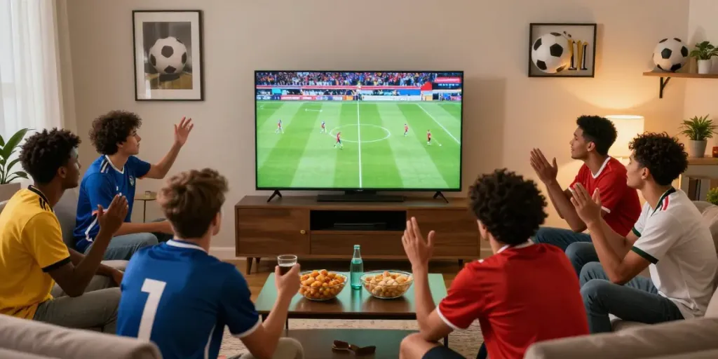 Exciting Gavangtv football match viewing experience with fans enjoying the game.