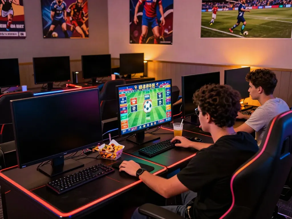 Engaged player at DEBET online gaming platform placing bets.