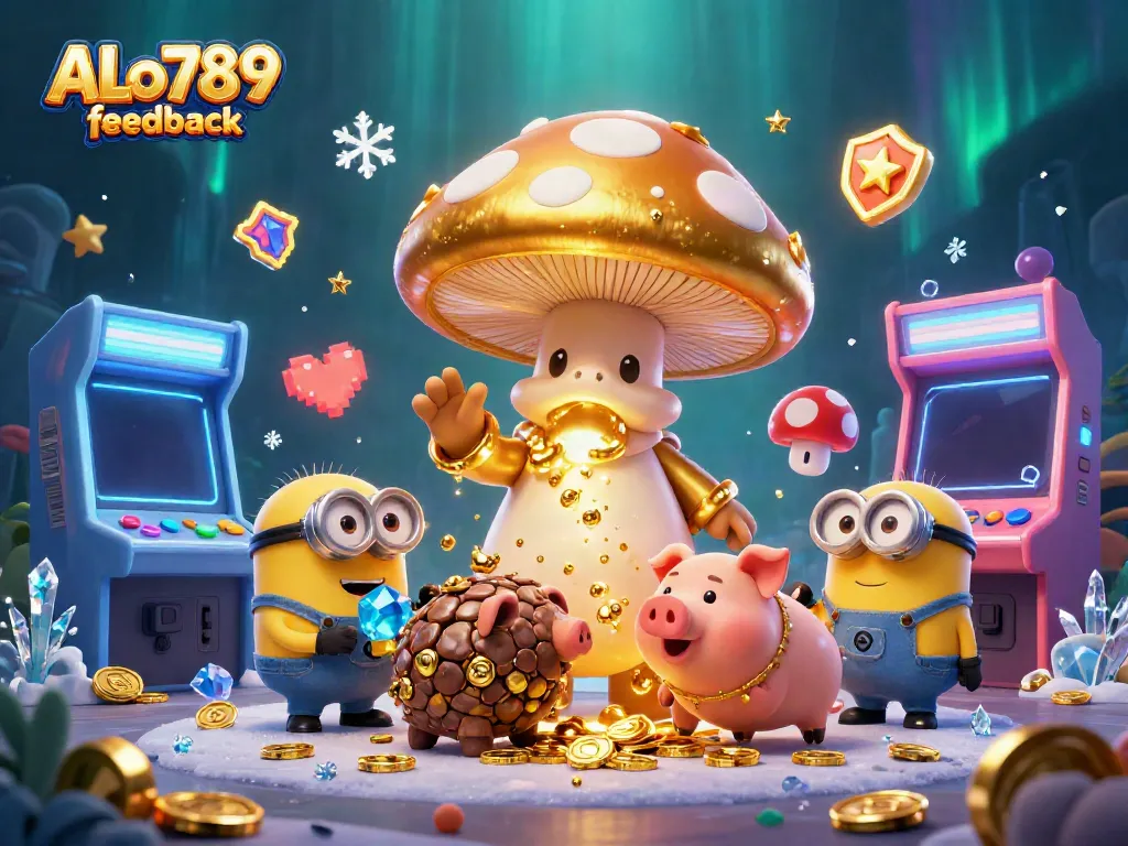 Engage with ALo789 feedback in a vibrant 3D casino adventure featuring magical characters and treasures.