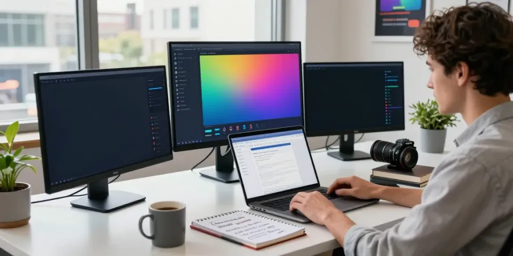 Dynamic workspace illustrating instant indexing strategies in digital marketing.