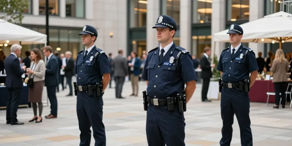 Security Guards providing professional protection at a London event, ensuring safety and peace of mind.
