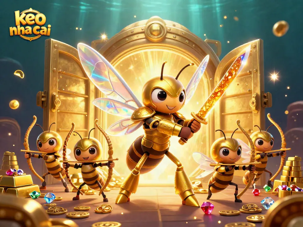 Engage in keo nha cai action with a dynamic casino scene showcasing treasure and exciting character imagery.