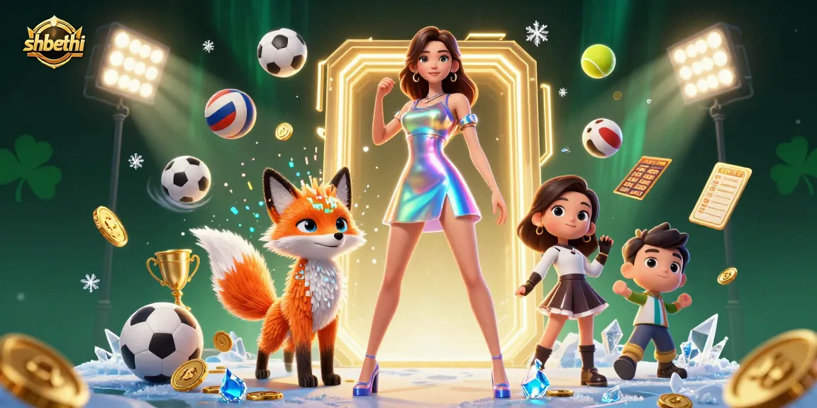 Win big at shbethi with a spectacular 3D illustration of casino games and vibrant characters.