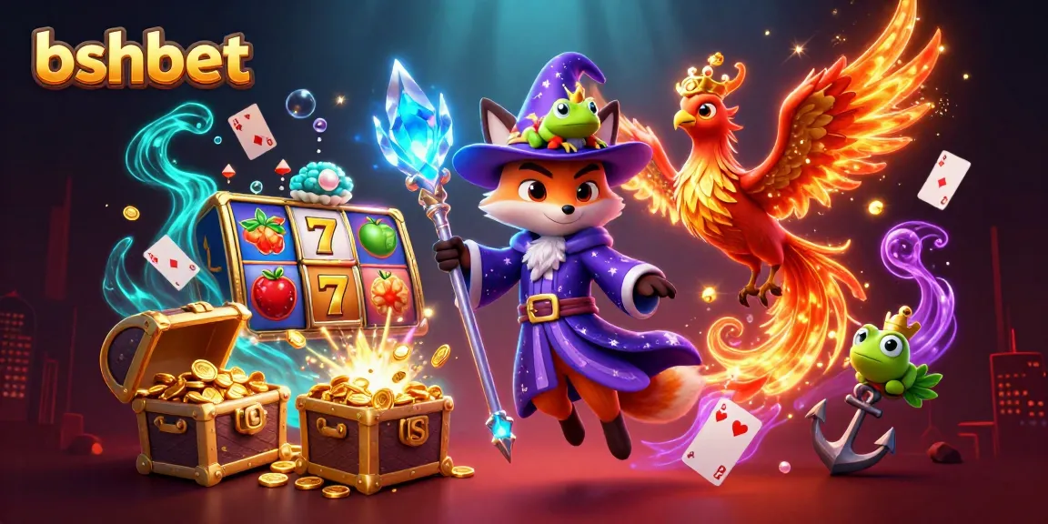 Bettors enjoy dazzling bshbet gaming experience with vibrant characters amidst exciting slots and jackpots.