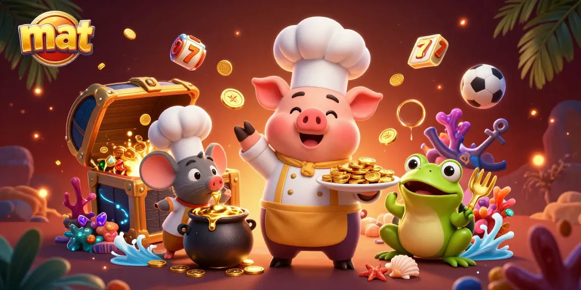 Win big at the casino with mat-themed gold coins, vibrant underwater treasures, and playful characters.