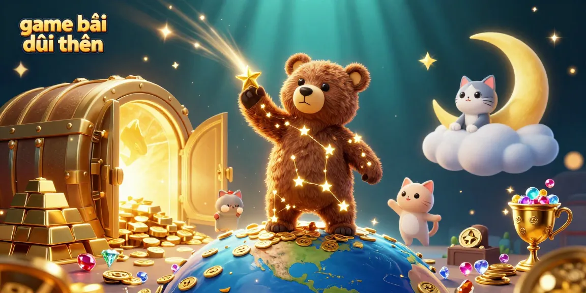 Engage in thrilling game bài đổi thưởng action with sparkling treasure and playful characters.