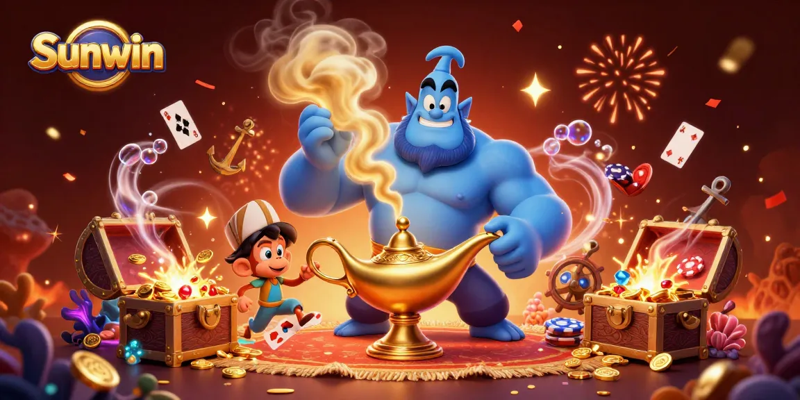 Experience thrilling gameplay in Sunwin with vibrant 3D casino elements and dynamic characters.