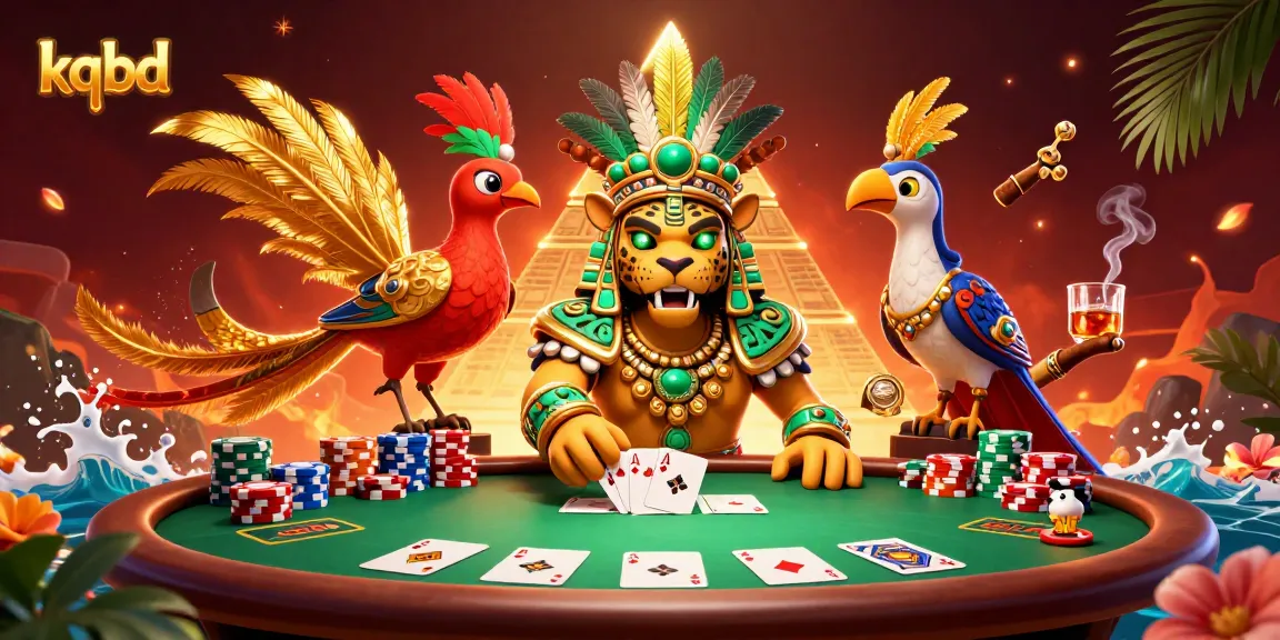 Experience kqbd live betting action with vibrant poker elements and stunning Mayan symbolism.