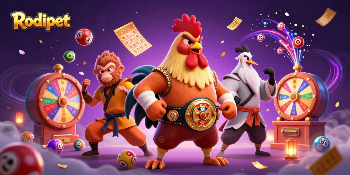 Engage in thrilling gaming with Rodipet's vibrant lottery scene featuring dynamic elements.