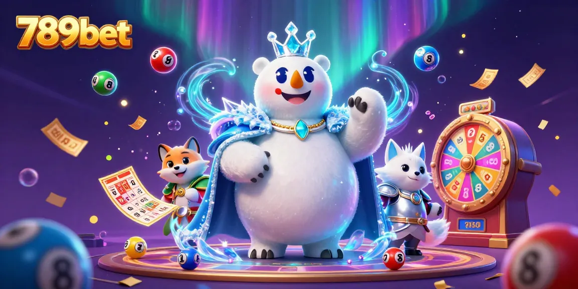 Experience the excitement of 789bet gaming with vibrant illustrations of lottery elements in action.