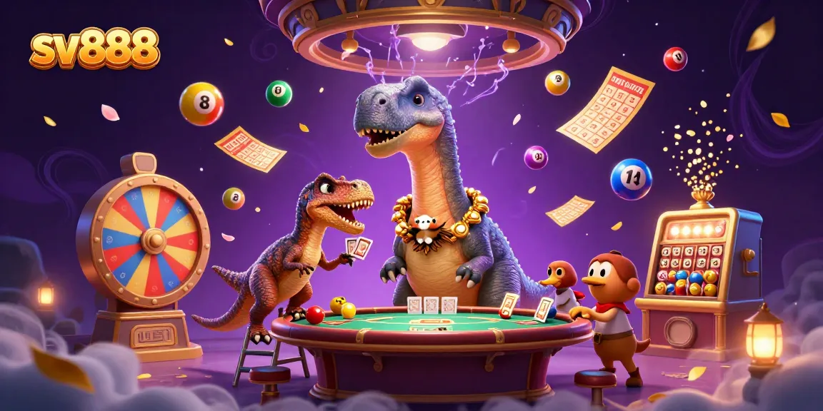 Join in the excitement at sv888 with a spectacular 3D casino scene featuring vibrant elements.