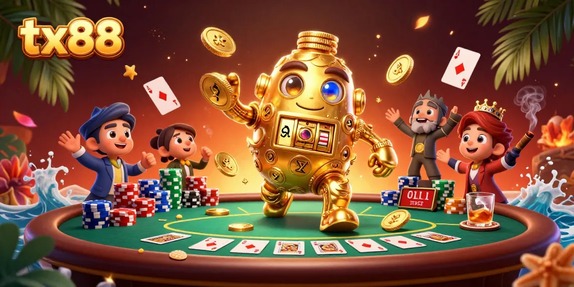 Engage with the thrilling world of tx88 poker featuring dynamic golden golem and vibrant game elements.